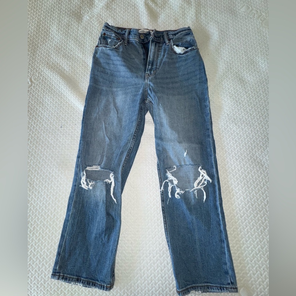 Abercrombie & Fitch Ankle Straight Ultra High Rise Curve Love Jeans 26/2S